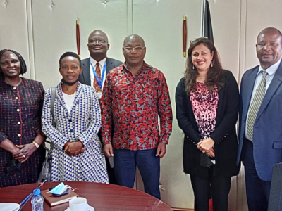 In attendance from left to right – Agatha THuo – CEO ASNET, Jane Ngige – Vice Chairman ASNET, Dr Asoka – MOALF, PS Harry Kimtai – MOALFI, Paloma Fernandes – CEO Cereal Millers Association and Dr Roy Mugiira – CEO National Biosafety Authority.